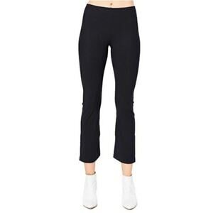 EUC‎ Elaine Kim Mita Core Tech Stretch Cropped Flare Leg Pants Black Size Small